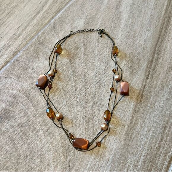 Multi Strand Beaded Necklace - Picture 1 of 4